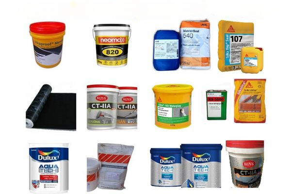 các loại vật liệu chống thấm phổ biến